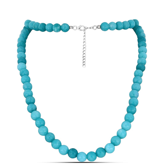 Strieborný Náhrdelník s Paraiba Kremeňom