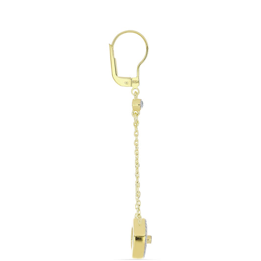 Pozlátené Strieborné Náušnice s Lastúrou a Bielym Topásom