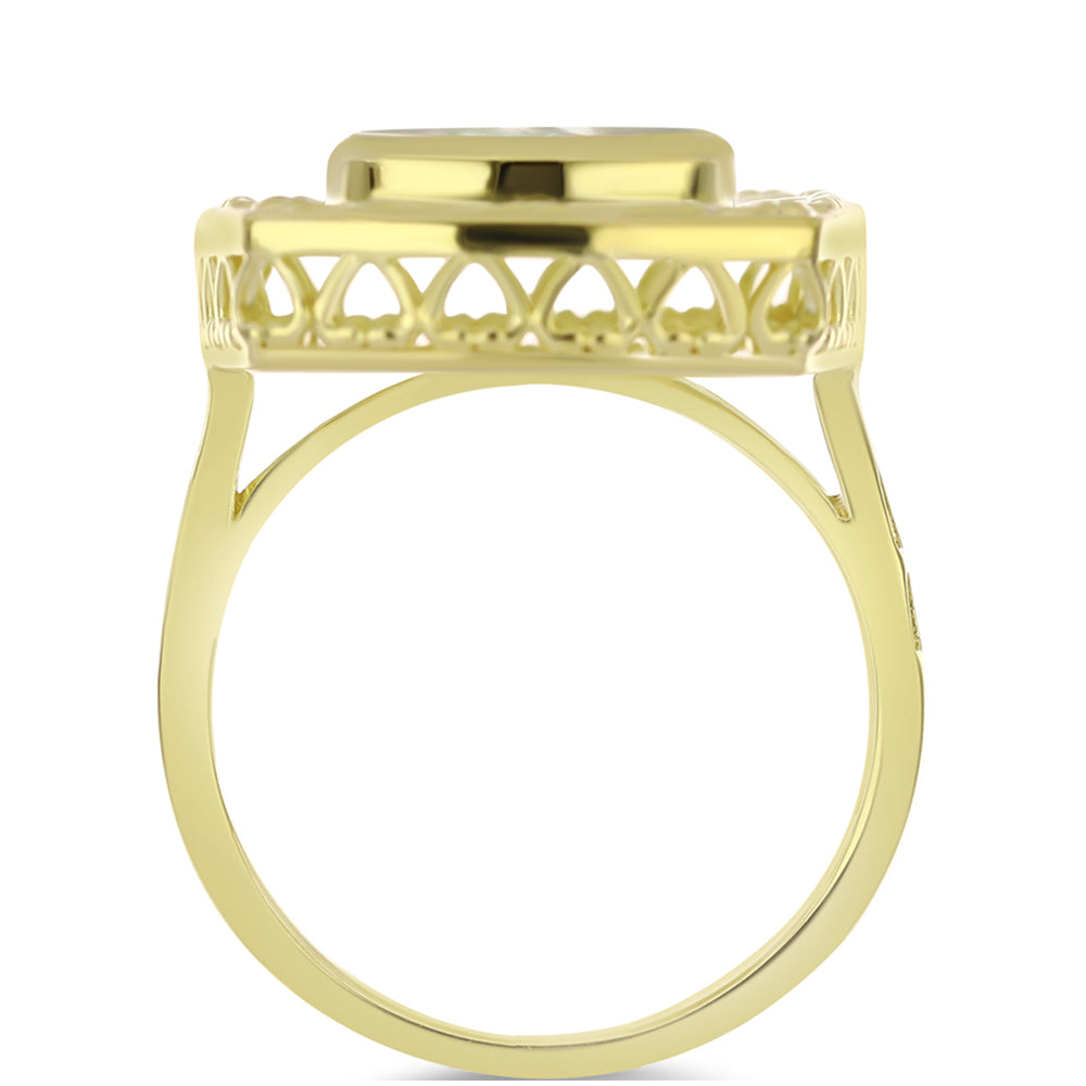 Pozlátený Strieborný Prsteň s Lastúrou 2 