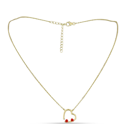 Pozlátený Strieborný Náhrdelník s Etiópskym Červeným Opálom z Lega Dembi