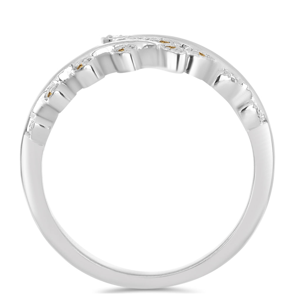 Strieborný Prsteň s so Šampanským Moissanitom 2 