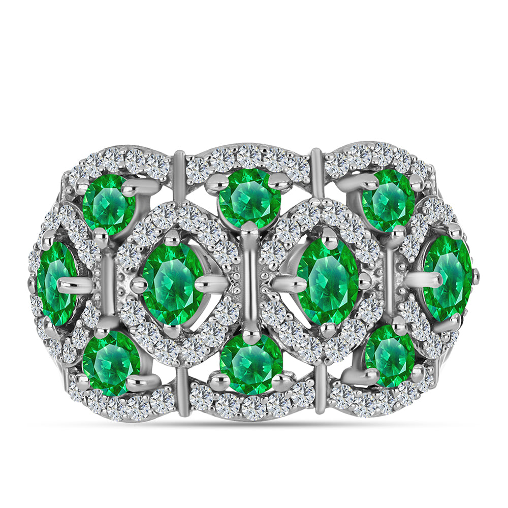 Strieborný Prsteň s Kijani Granátom 1 