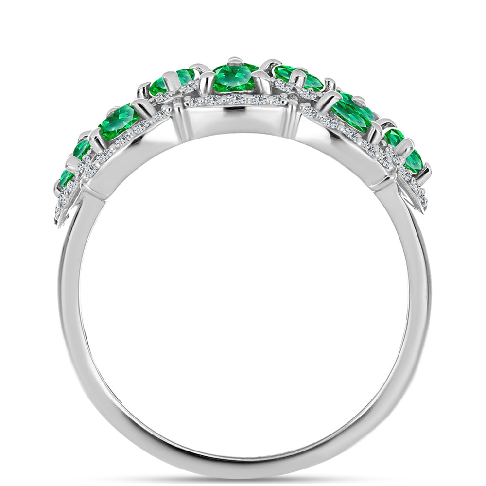 Strieborný Prsteň s Kijani Granátom 2 