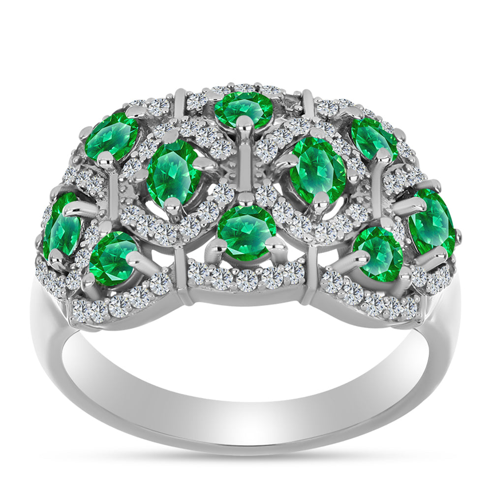 Strieborný Prsteň s Kijani Granátom