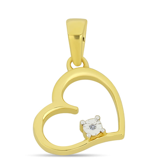 Pozlátený Strieborný Prívesok s Bielym Diamantom