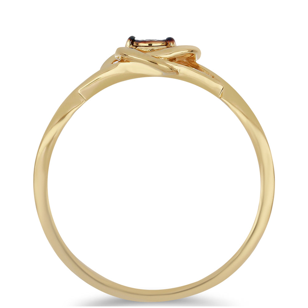 Pozlátený Strieborný Prsteň s Modrým Diamantom 2 