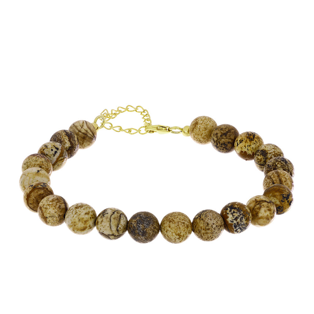 Pozlátený Strieborný Náramok s Jaspisom 1 