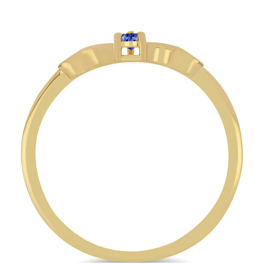 Pozlátený Strieborný Prsteň s Tanzanitom