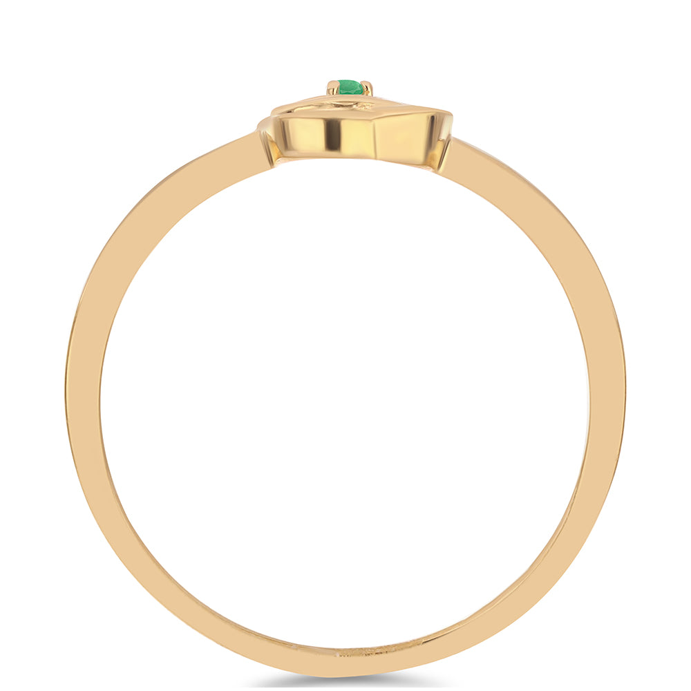 Pozlátený Strieborný Prsteň s Brazílskym Smaragdom