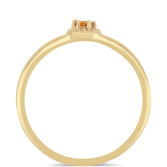 Pozlátený Strieborný Prsteň s Citrínom z Madeiry