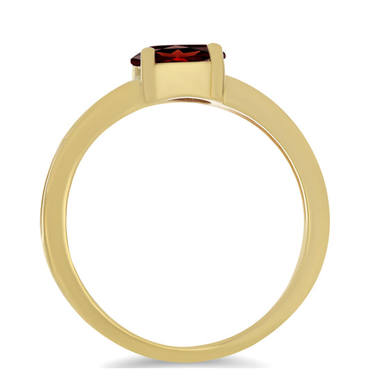 Pozlátený Strieborný Prsteň s Bartonským Granátom
