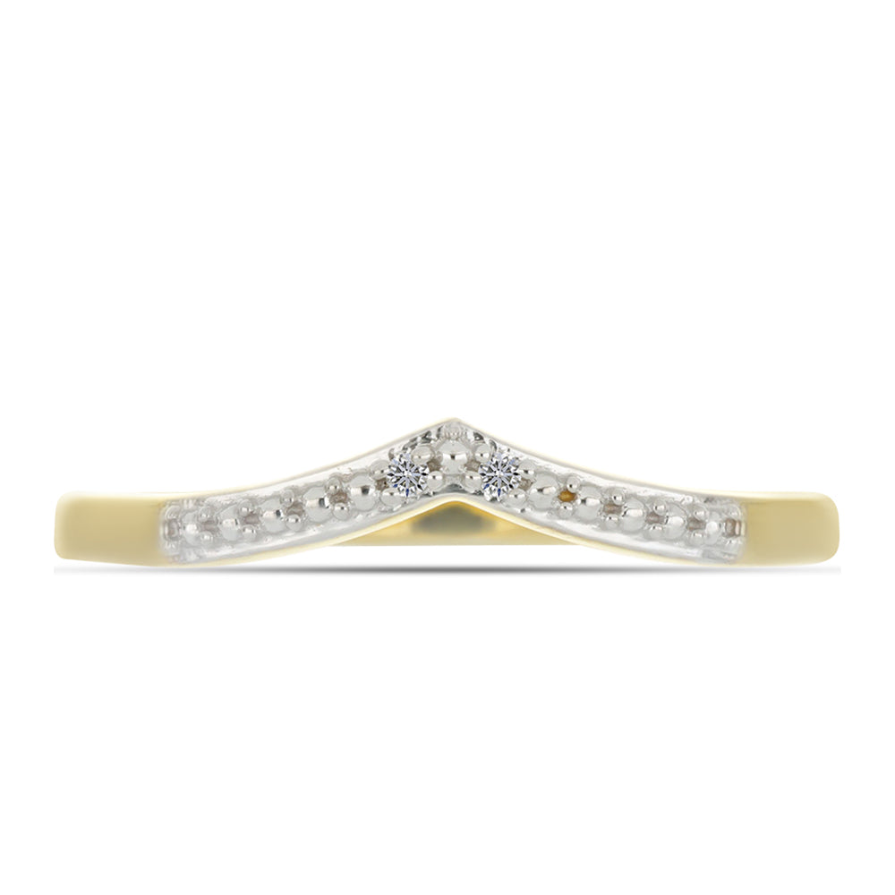 Pozlátený Strieborný Prsteň s Bielym Diamantom