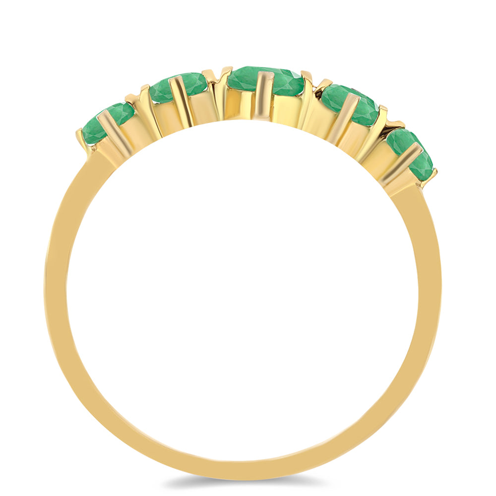 Pozlátený Strieborný Prsteň s Brazílskym Smaragdom 2 