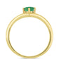 Pozlátený Strieborný Prsteň s Brazílskym Smaragdom