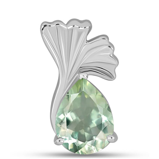 Strieborný Prívesok s so Zeleným Ametystom