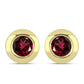 Pozlátené Strieborné Náušnice s Rhodolitovým Granátom