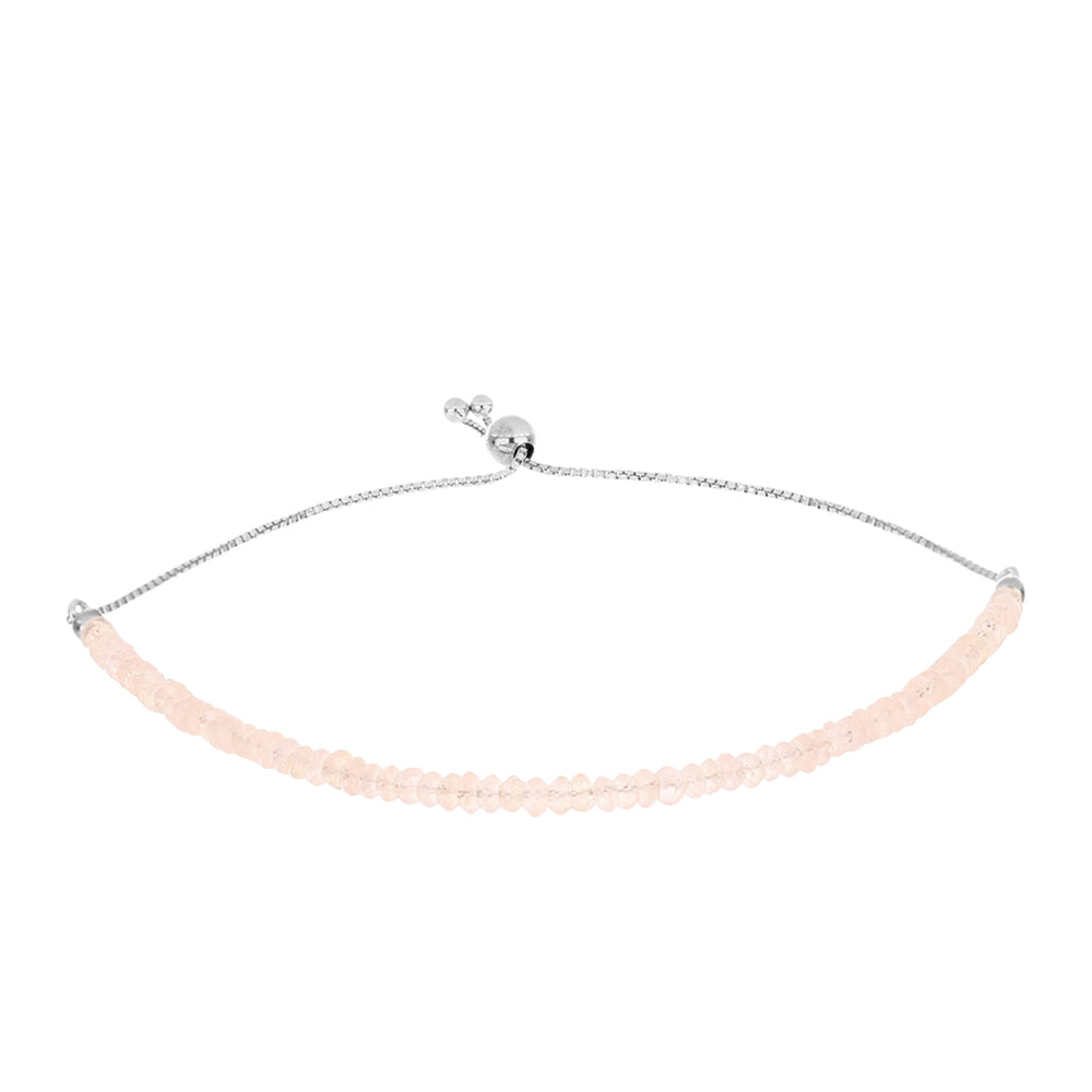 Strieborný Náramok s Gozareh Morganitom 1 