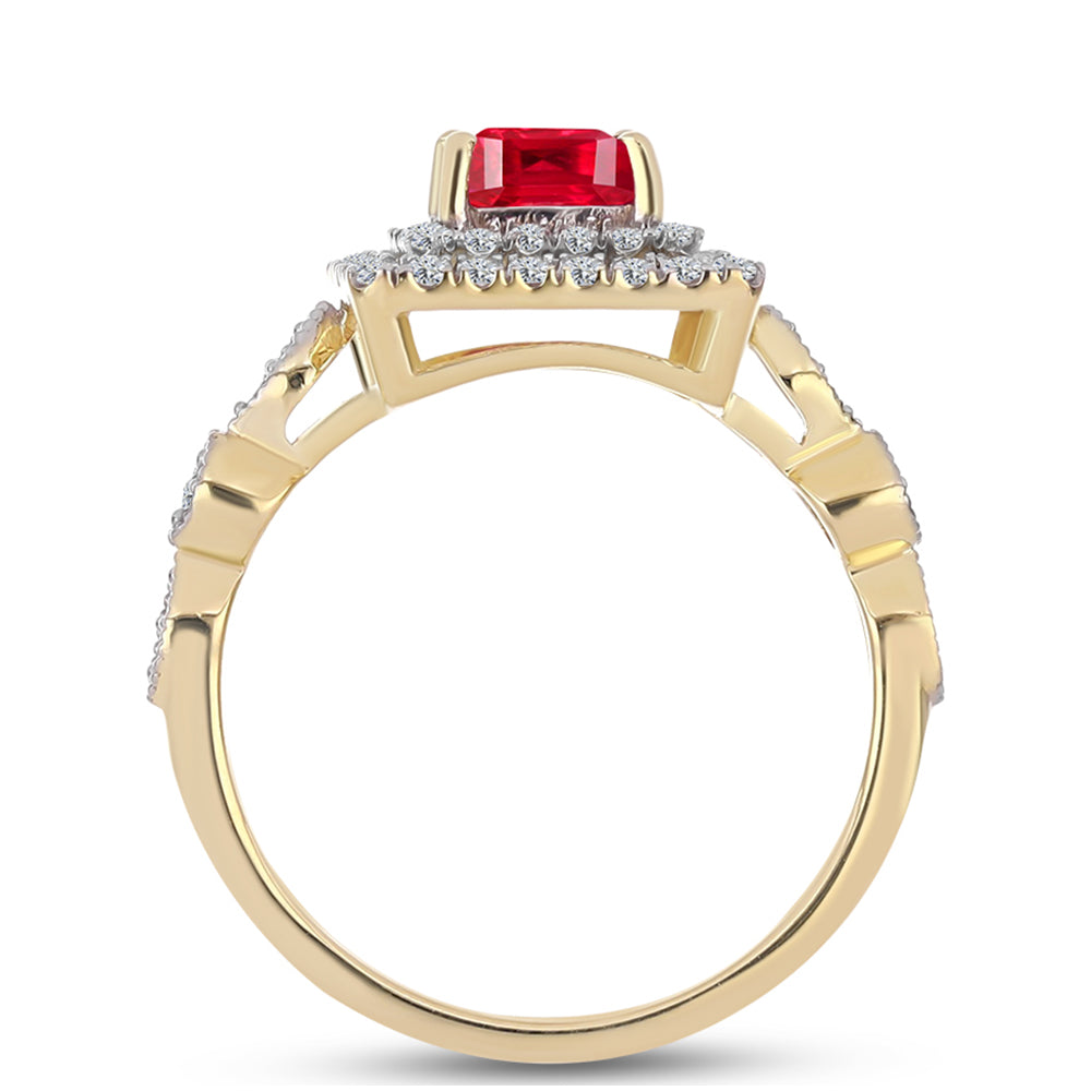 Pozlátený Strieborný Prsteň s Červeným Achátom a Bielym Topásom