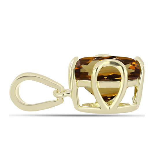 Pozlátený Strieborný Prívesok s Koňakovým Kremeňom