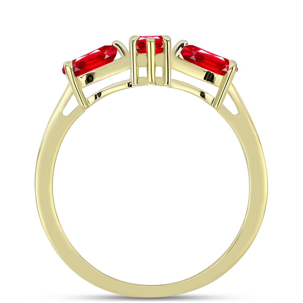 Pozlátený Strieborný Prsteň s Červeným Achátom 2 