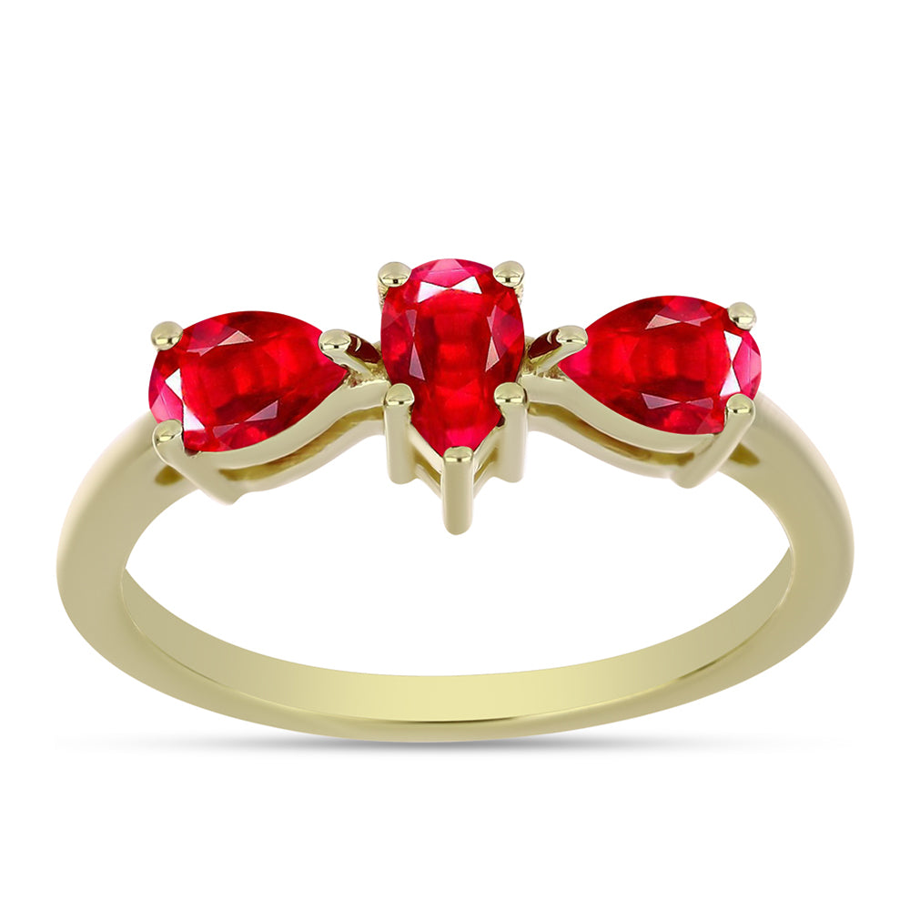 Pozlátený Strieborný Prsteň s Červeným Achátom