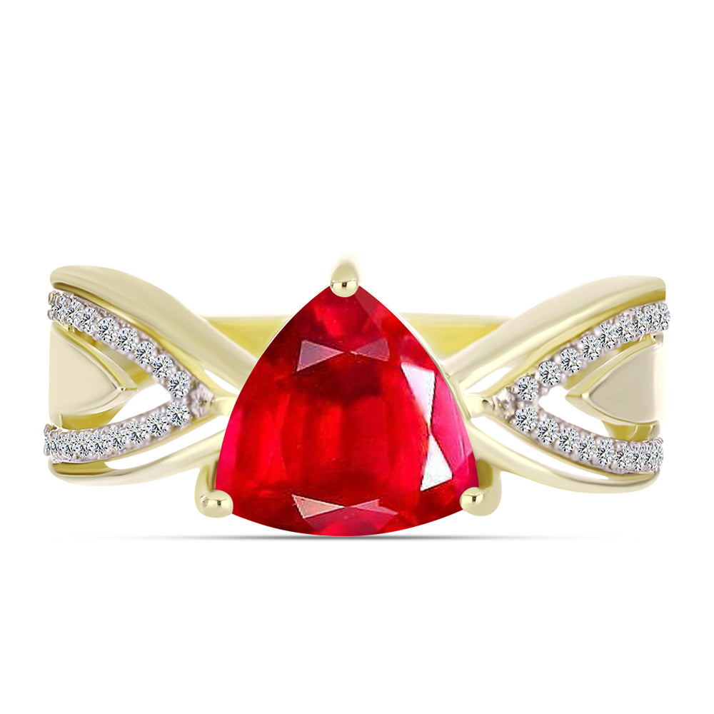 Pozlátený Strieborný Prsteň s Červeným Achátom a Bielym Topásom 1 