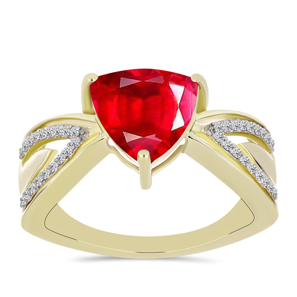 Pozlátený Strieborný Prsteň s Červeným Achátom a Bielym Topásom 3 