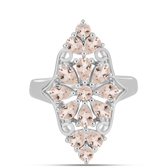 Strieborný Prsteň s Gozareh Morganitom