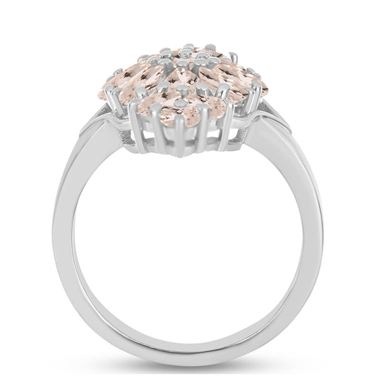 Strieborný Prsteň s Gozareh Morganitom