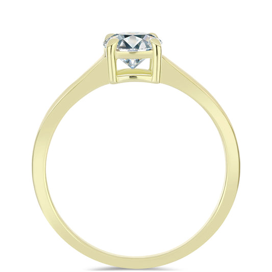 Pozlátený Strieborný Prsteň s Certifikovaný Diamantom pestovaný v laboratóriu