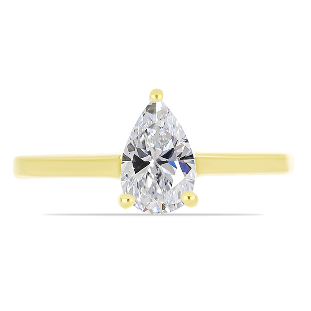 Pozlátený Strieborný Prsteň s Certifikovaný Diamantom pestovaný v laboratóriu 5 