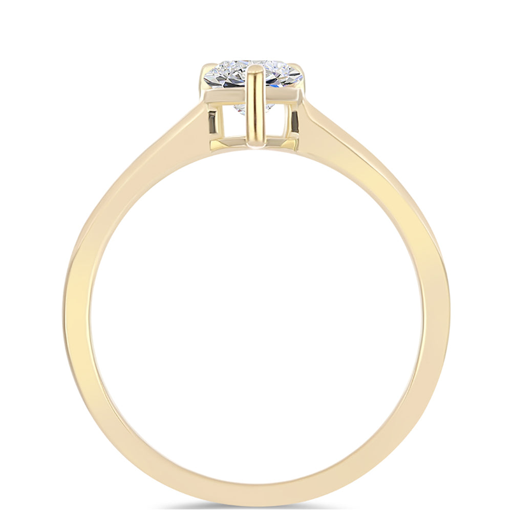 Pozlátený Strieborný Prsteň s Certifikovaný Diamantom pestovaný v laboratóriu 2 