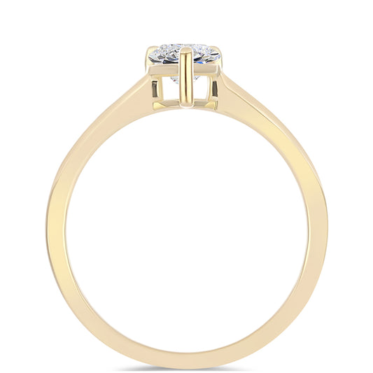 Pozlátený Strieborný Prsteň s Certifikovaný Diamantom pestovaný v laboratóriu