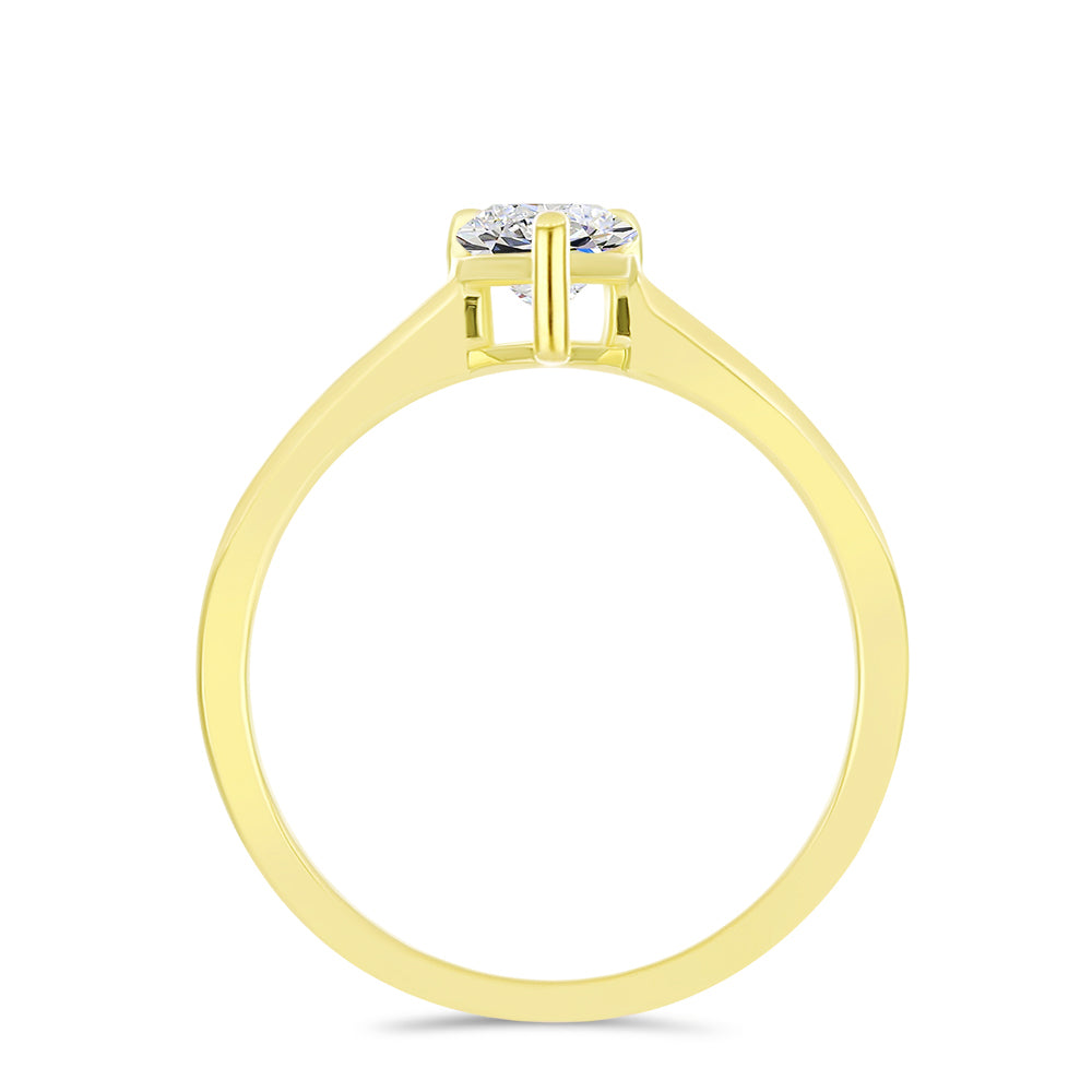 Pozlátený Strieborný Prsteň s Certifikovaný Diamantom pestovaný v laboratóriu 6 