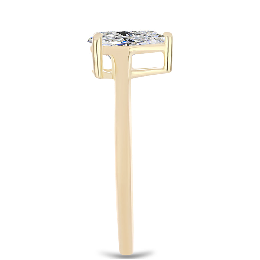 Pozlátený Strieborný Prsteň s Certifikovaný Diamantom pestovaný v laboratóriu 4 