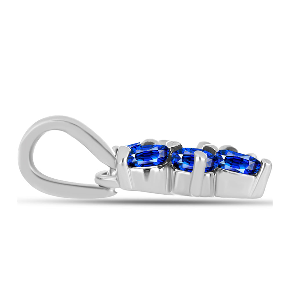 Strieborný Prívesok s Austrálskym Modrým Zafírom a Bielym Topásom 2 