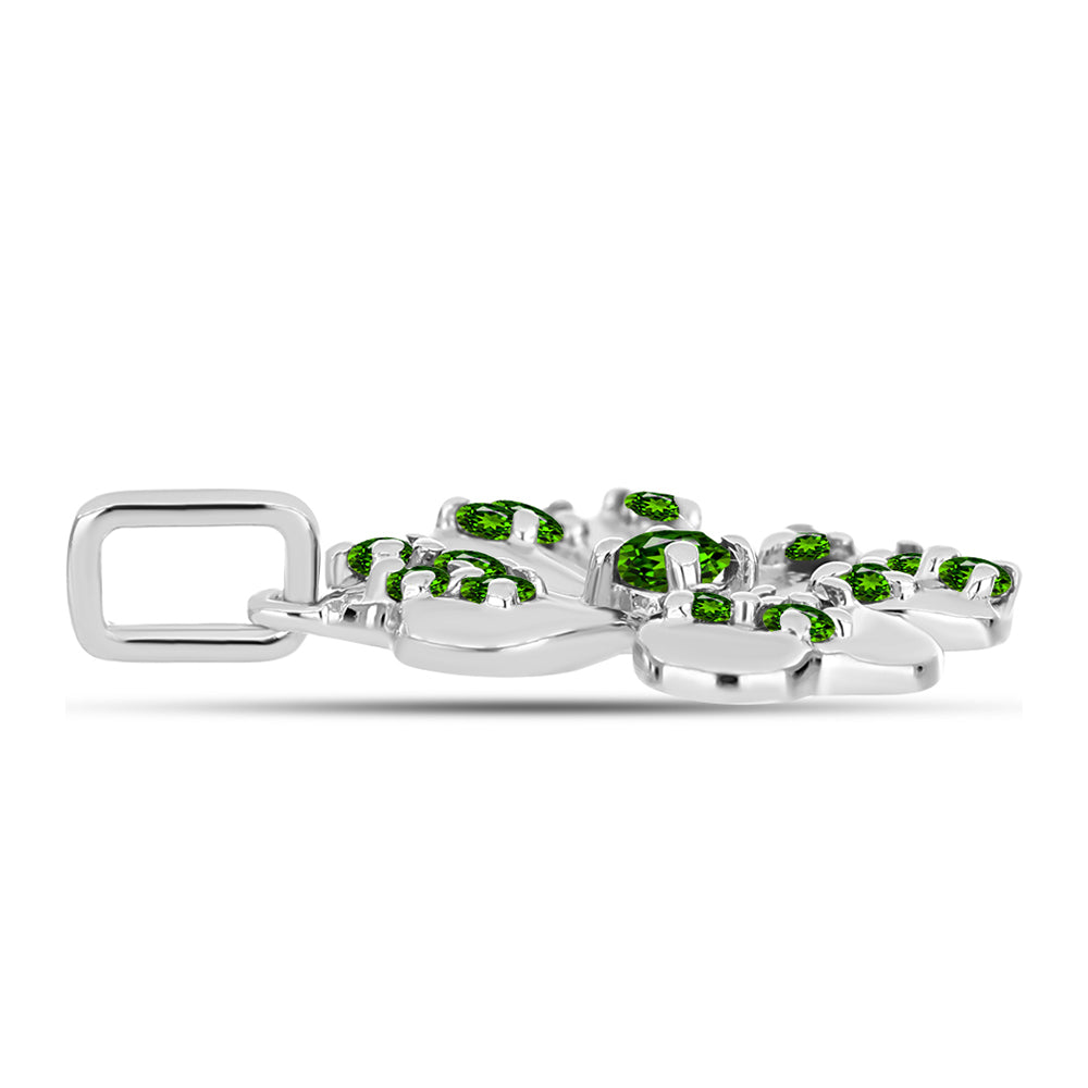 Strieborný Prívesok s Chrom Diopsidom 2 