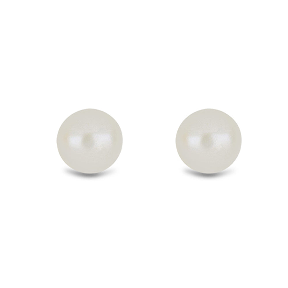 Pozlátené Strieborné Náušnice s so Sladkovodnou Bielou Perlou 2 