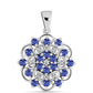 Strieborný Prívesok s AAA Tanzanitom a Bielym Diamantom