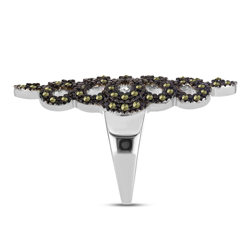 Strieborný Prsteň s Rakúskym Markasitom 4 