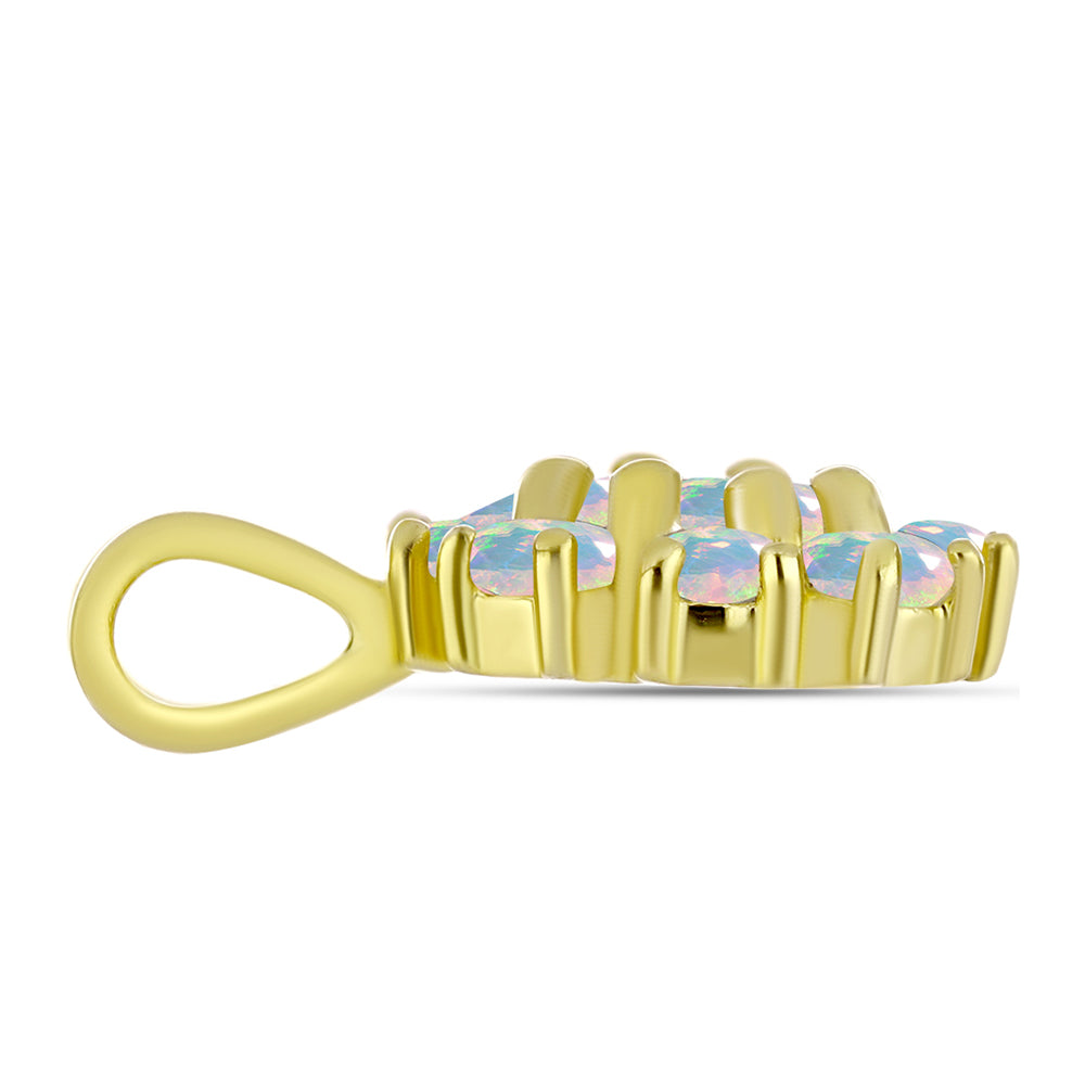 Pozlátený Strieborný Prívesok s Welo opálom 2 