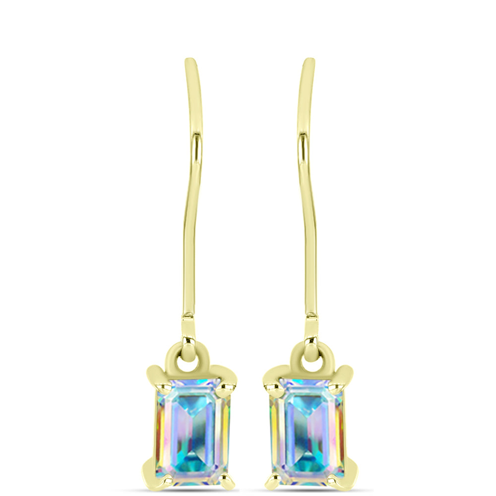 Pozlátené Strieborné Náušnice s Ľadovým Moissanitom 1 