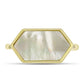 Pozlátený Strieborný Prsteň s Lastúrou