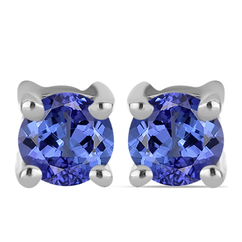 Strieborné Náušnice s AAA Tanzanitom 1 