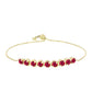 Pozlátený Strieborný Náramok s Madagaskarským Rubínom