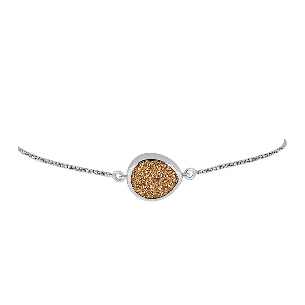 Strieborný Náramok s so Zlatým Drusy 2 