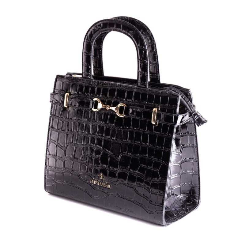 Dámska značková kabelka cez rameno Egon von Furstenberg, čierna