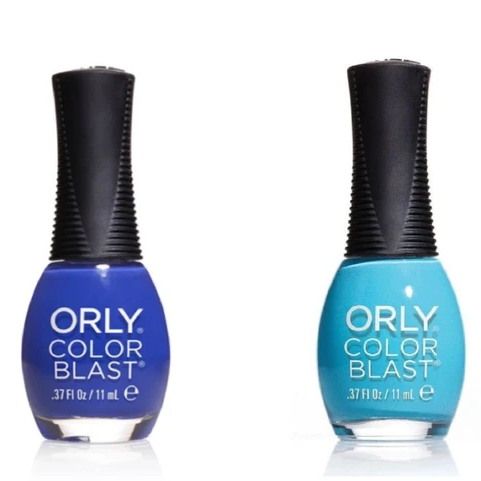 Fialová a nebesky modrá Lak na nechty Orly Color Blast - 1+1 DARČEK - 2 x 11 ml