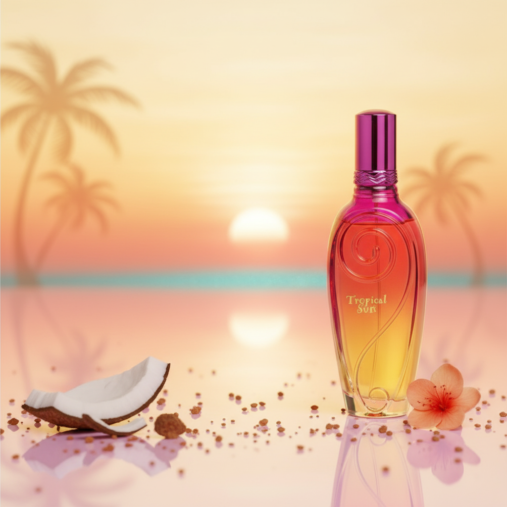 100 ml Eau de Parfum "TROPICAL SUN" Ovocná Pižmová Vôňa pre Ženy, s 3 % obsahom esenciálnych olejov 5 