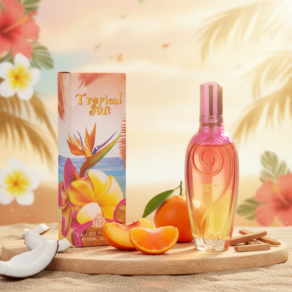 100 ml Eau de Parfum "TROPICAL SUN" Ovocná Pižmová Vôňa pre Ženy, s 3 % obsahom esenciálnych olejov 6 